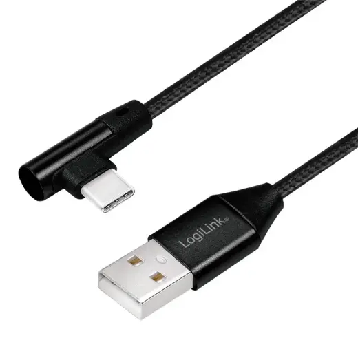 USB2.0 cable USB-A male to USB-C 90 angled male