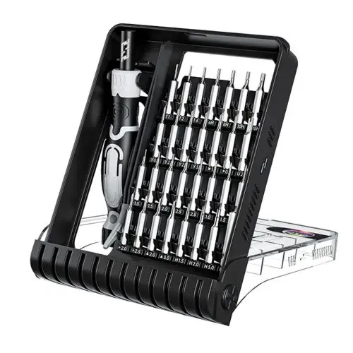 JAKEMY JM-8189A 32in1 Screwdriver with Precision Tweezers (Black)