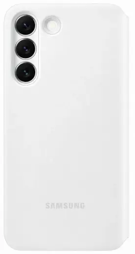 Samsung Clear View telefona maciņš priekš Samsung Galaxy S22 balts