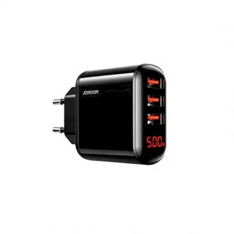 Joyroom HKL-USB59 зарядное устройство 3 x USB | 2.4A | LCD черное