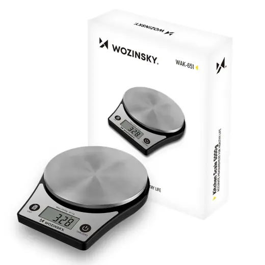 Wozinsky WAK-651 Kitchen Scale with LCD Display up to 5 kg - Black