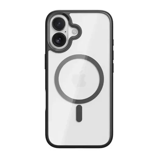 Rock Guard Lens Protection Series Magnetic Case for Iphone 17 transparent-black