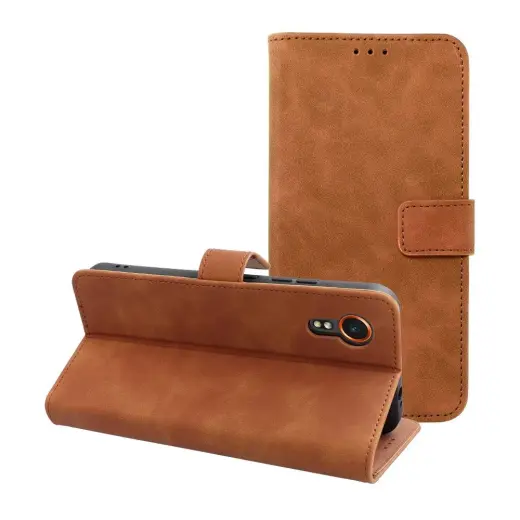 TENDER book type phone case for Samsung Galaxy Xcover 7 (G556) brown