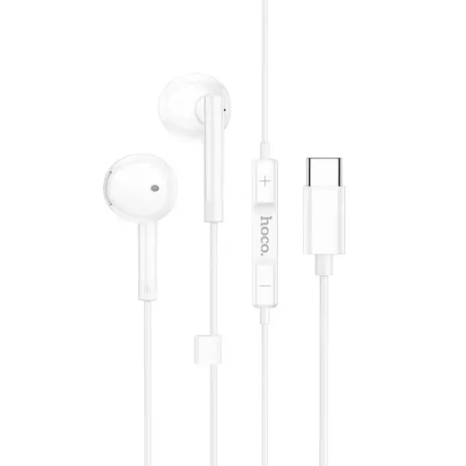 Wire earphones USB C Hoco M95 white