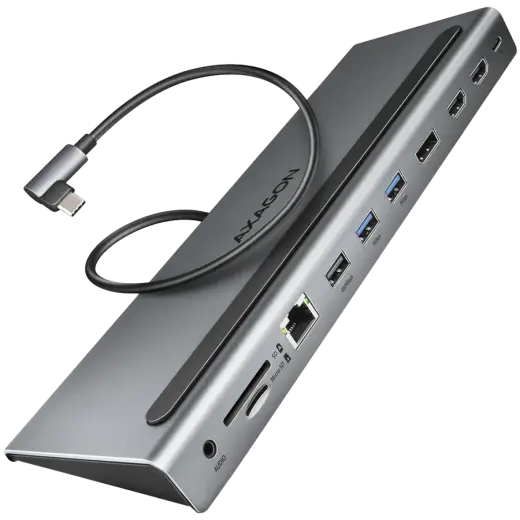 Axagon Multiport USB-C 5Gbps TRIPLE 4K DISPLAY hub HMC-4KX3