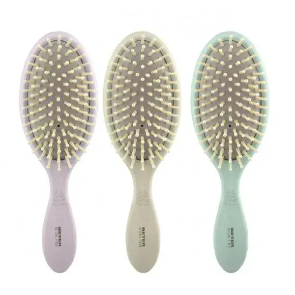 Beter Natural Fiber Pneumatic Brush, Beige Wooden Bristles