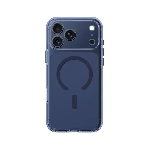 AmazingThing Minimal Mag Lens dėklas su MagSafe palaikymu telefonui iPhone 17 Pro Max mėlynas