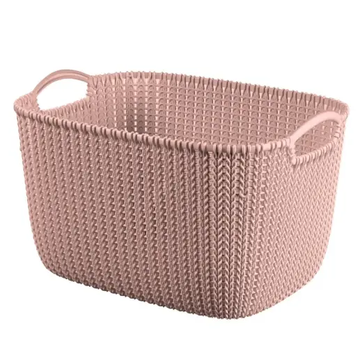 Korv Kootud L ristkülik 19L 40x30x23cm roosa