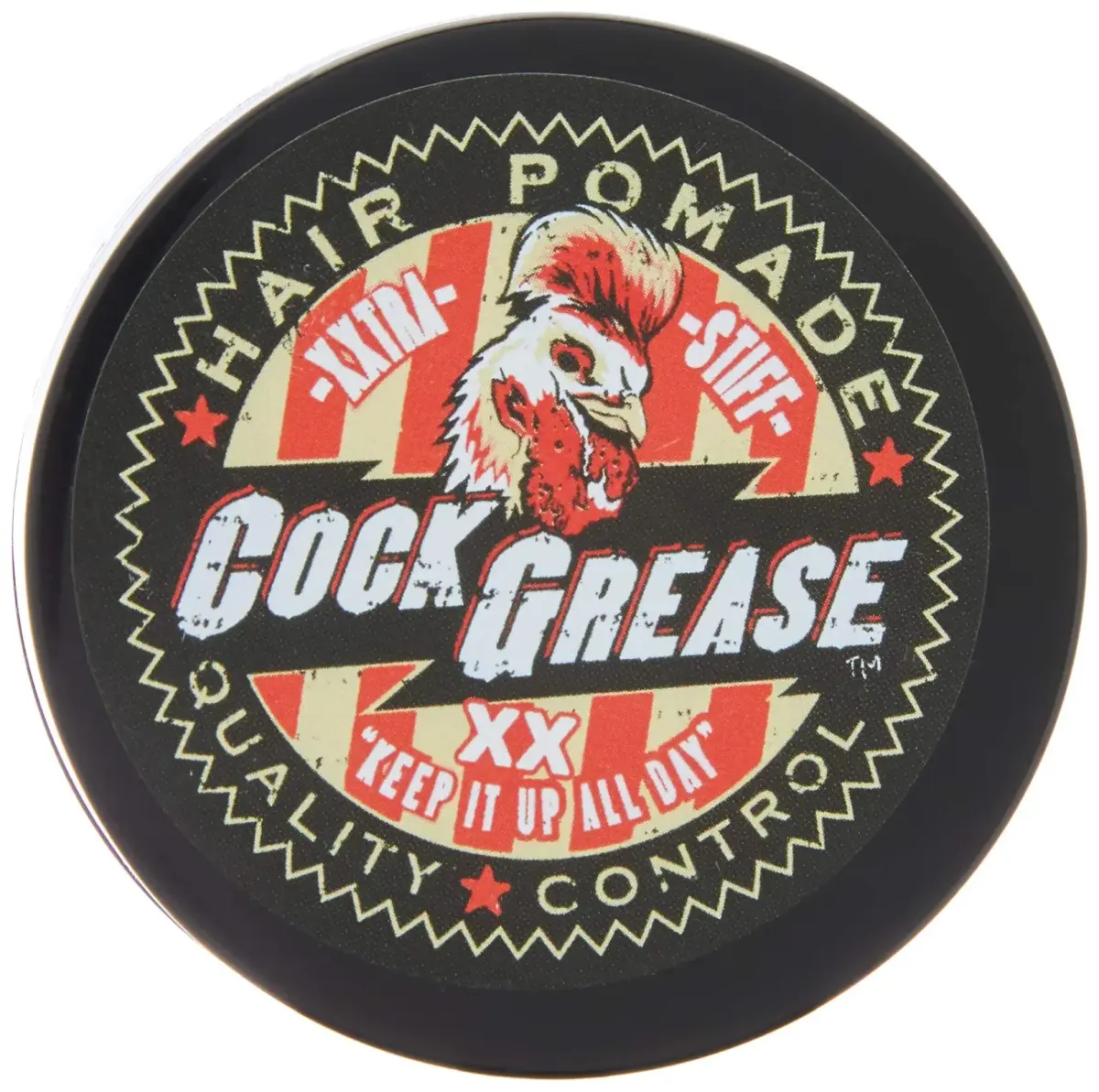 Cock Grease, Xxtra Stiff XX, Hair Styling Pomade, Shine Finish, Extra Hold, 50 g