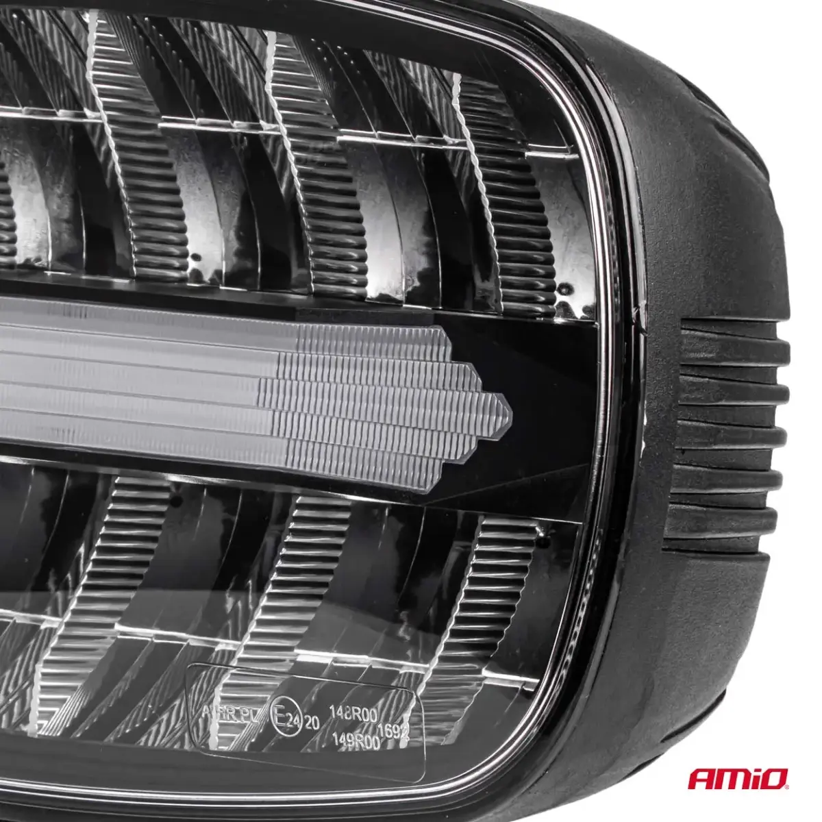 LED long-range headlamp with position light function 109W 12V 24V AMIO-04535