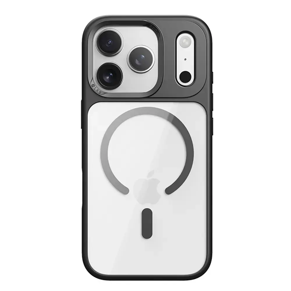Rock Guard Lens Protection Series maciņš telefonam iPhone 17 Pro Max caurspīdīgs melns