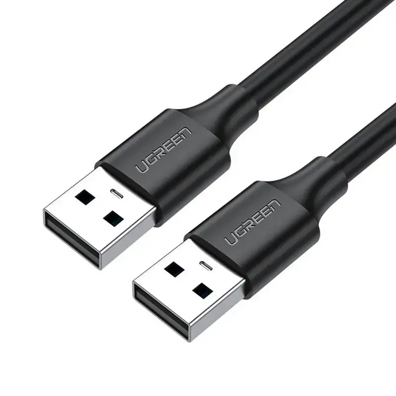 USB 2.0 A-A UGREEN US128 kabelis 0,25 m (melns)