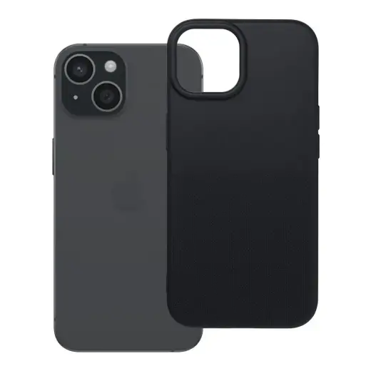 Easy Dual maciņš telefonam iPhone 15 melns