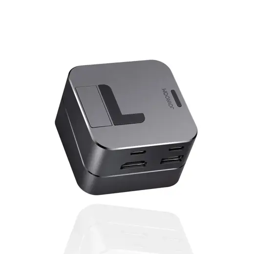 Joyroom HUB S-H121 USB-C - USB-A 3.0 | RJ45 | HDMI | USB-C | Thunderbolt cradle for MacBook Pro - gray