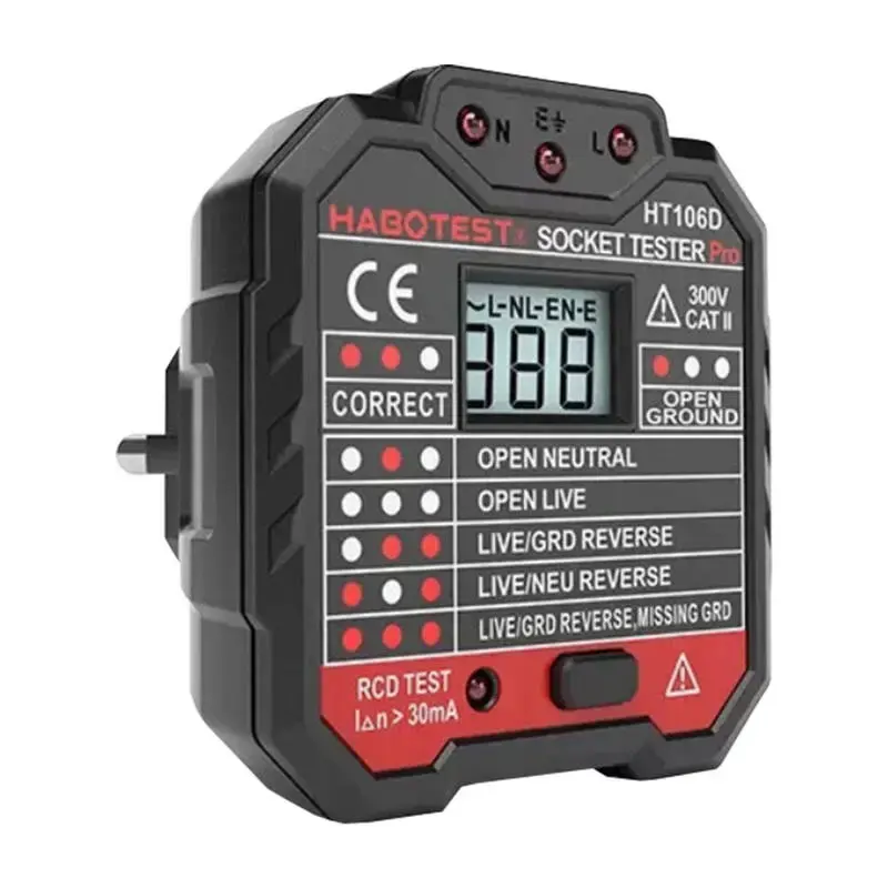 Socket tester with digital display Habotest HT106D