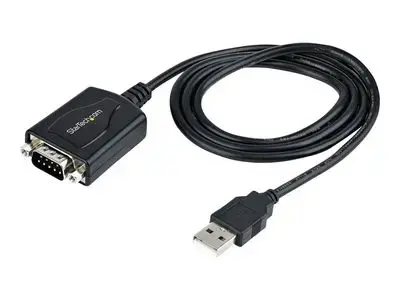 StarTech.com 3ft (1m) USB to Serial Cable with COM Port Retention, DB9 Male RS232 to USB Converter, Straight Through USB to Serial Adapter for PLC|Printer|Scanner - Prolific IC, Automatic Handshake, Windows|Mac OS - serial adapter - USB - RS-232