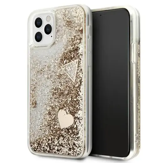 Guess GUOHCN58GLHFLGO iPhone 11 Pro gold|złoty hardcase Glitter Charms