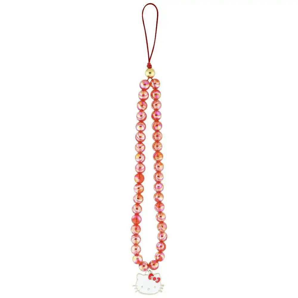 Zawieszka na telefon Hello Kitty Pearls   Kitty Head czerwony