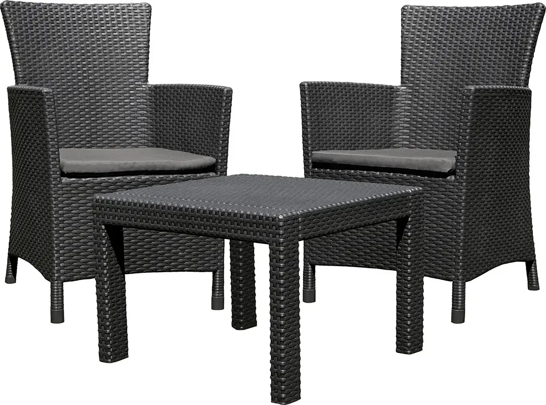 Aiamööbli komplekt Rosario Balcony Set, hall/must