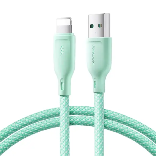 Joyroom Multi-Color Series S-A34 datu pārraides un uzlādes vads | USB-A uz Lightning | 15W | 1m | zaļš