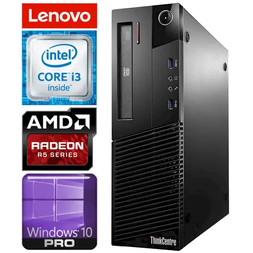 Lenovo M83 SFF i3-4160 16GB 480SSD+500GB R5-340 2GB DVD WIN10PRO|W7P [refurbished]