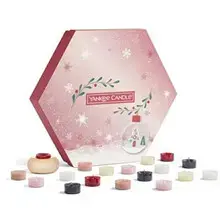 Gift set of tea lights and candle holder