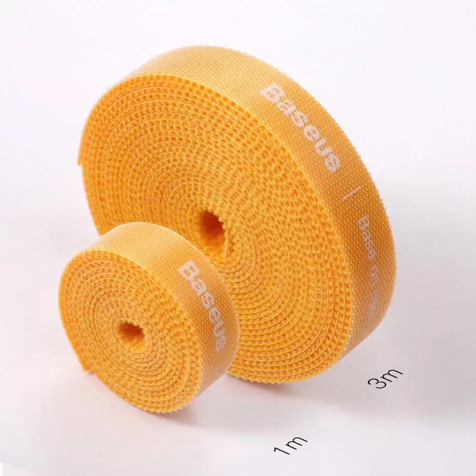 Baseus Rainbow Circle hook and loop Straps - Velcro tape Velcro cable organizer 3m gray (ACMGT-F0G)