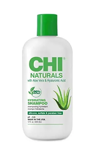 CHI Naturals with Aloe Vera Hydrating Shampoo Helps Reduces Dryness Damage  Breakage  Increase Shine Sulfate Paraben  CrueltyFree 12 Oz