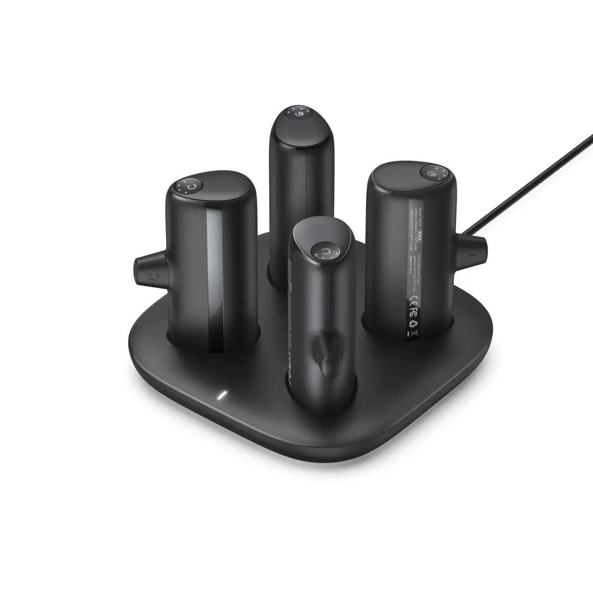 Veger Pogo (W007CK) set 4 x 5000 mAh ārējais akumulators (powerbank) | 20 000 mAh | USB-C, Lightning | melns