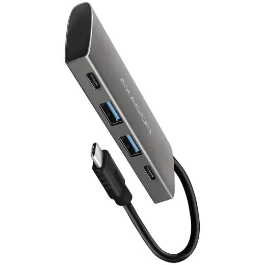 AXAGON HMC-4G2 2x USB-A + 2x USB-C, USB-C 3.2 Gen 2 10Gbps hub, 13cm USB-C cable