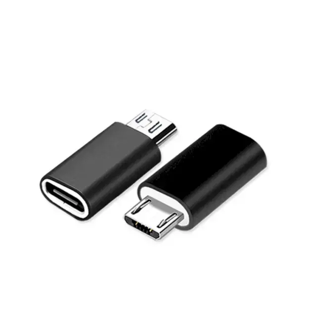 Fusion adapteris Type-C uz Micro USB melns