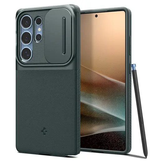 Spigen Optik Armor telefona maciņš Samsung Galaxy S25 Ultra zaļš