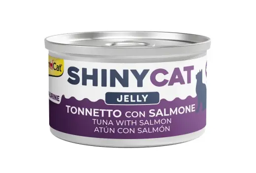 Konservēta barība kaķiem  - Gimborn SHINYCAT JELLY TUNA WITH SALMON 70g