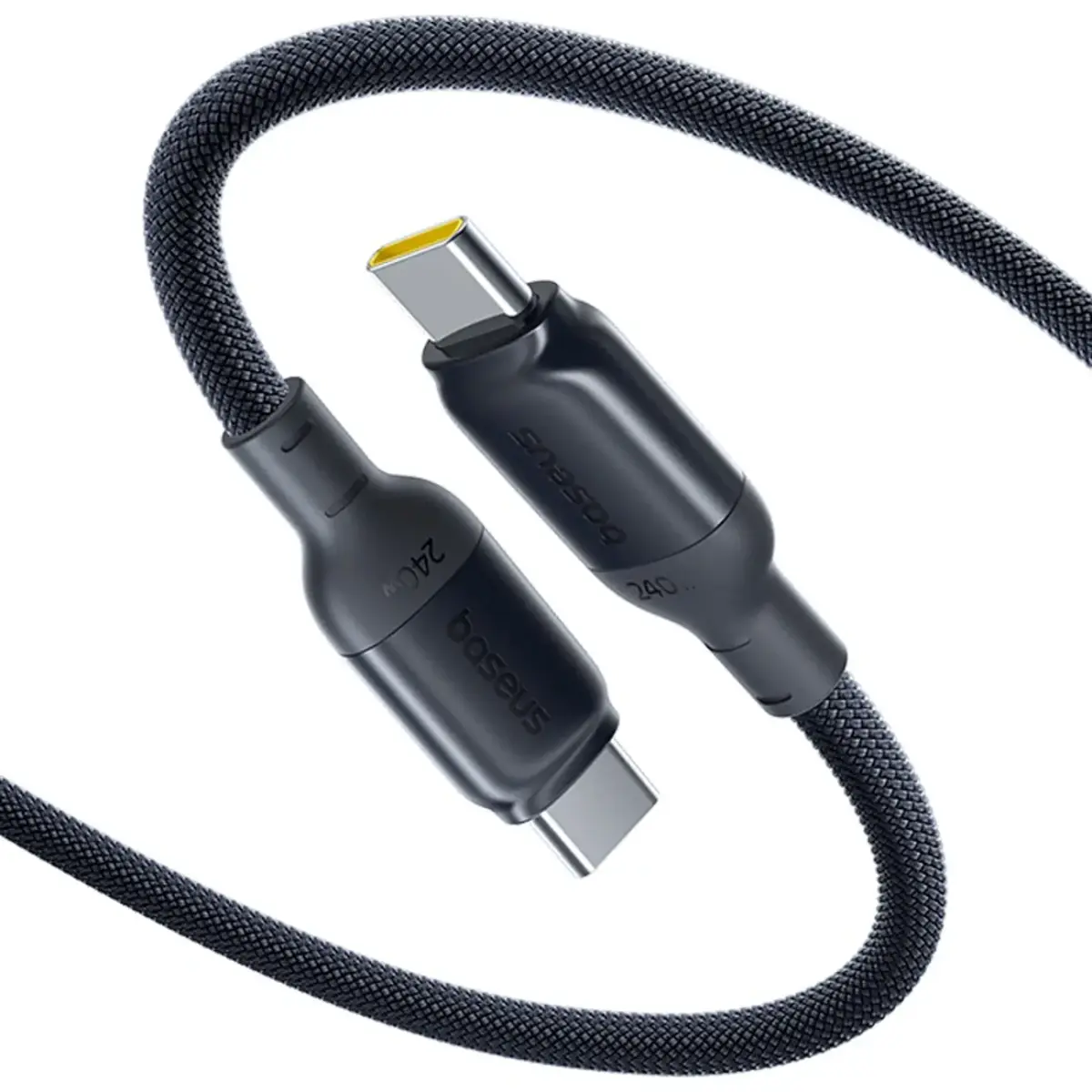 Baseus PicoGo datu pārraides un uzlādes vads | USB-C uz USB-C | 240W | 1m | melns