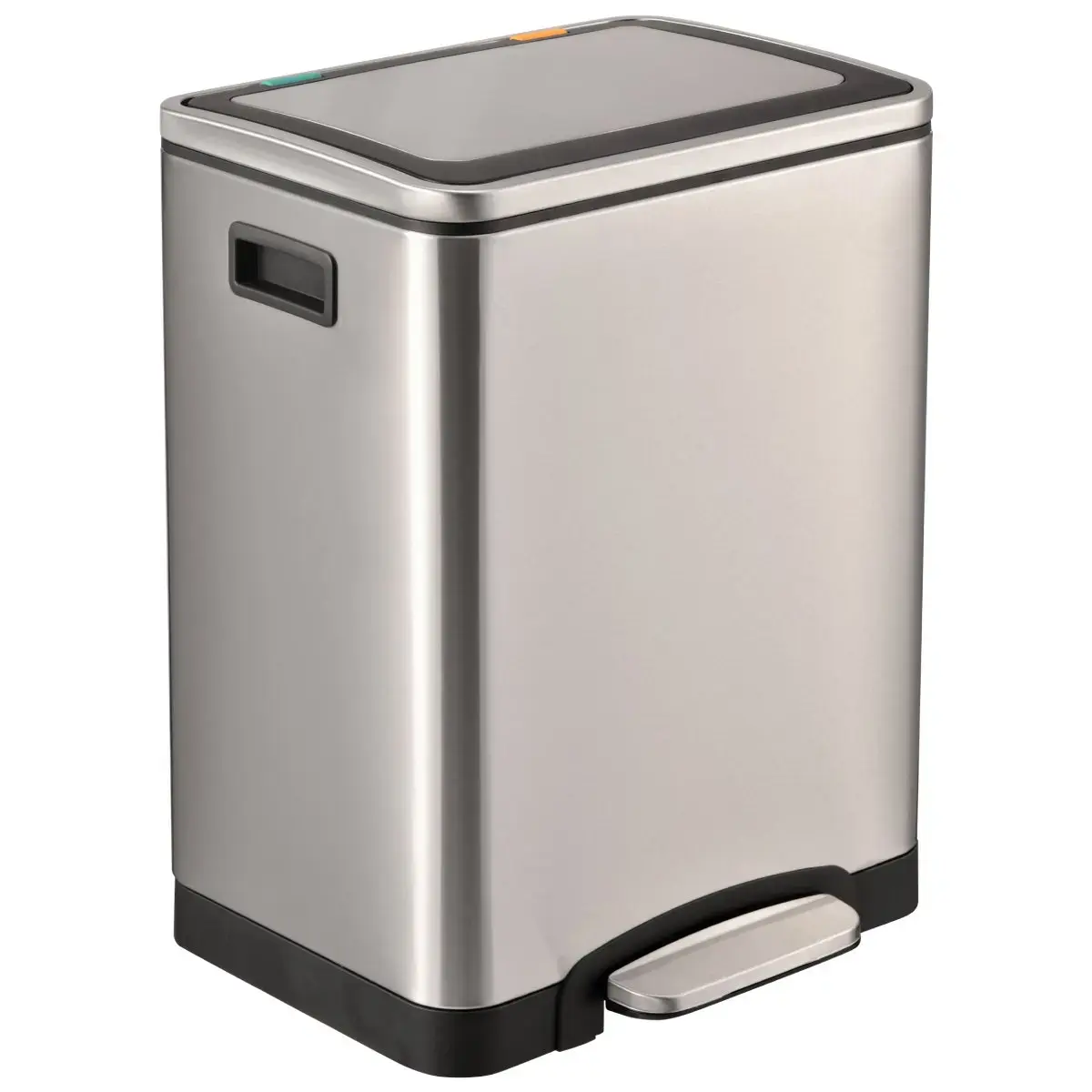 Atkrituma tvertne 15L+15L,  ar soft close vāku