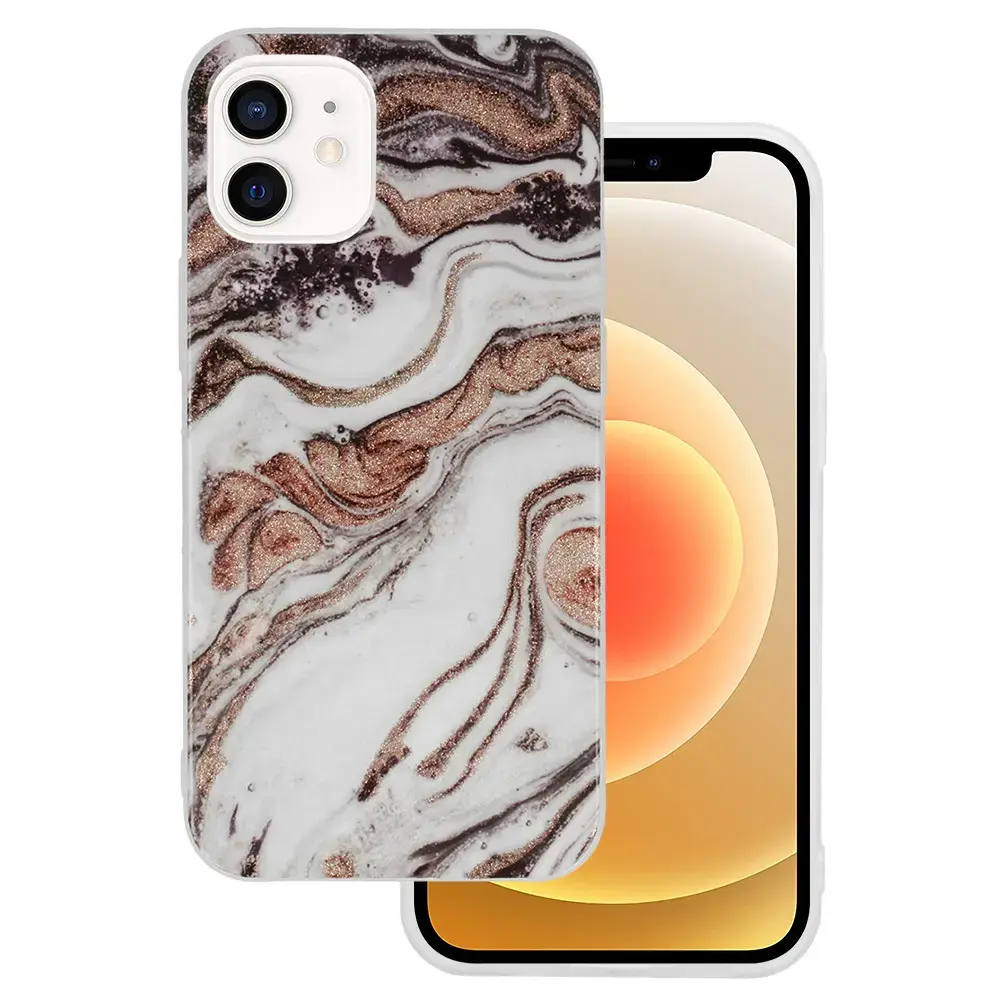 Marble Glitter Case for Iphone 12 Mini Design 1
