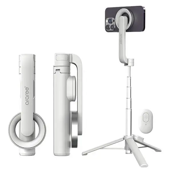 Araree Selfie Stick Bluetooth Magfie Pod white MagSafe Tripod AR60-01727B