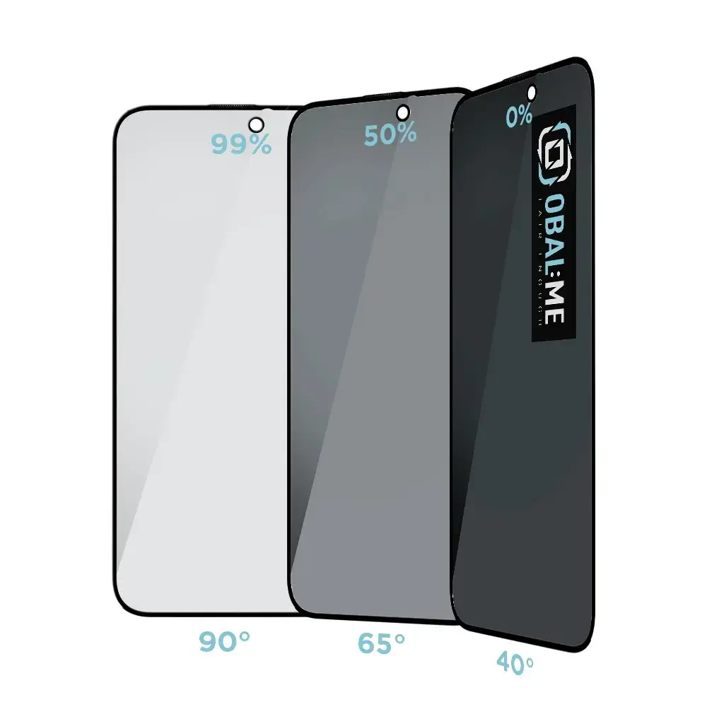 OBAL:ME Privacy 5D tempered glass for phone iPhone 15 Plus black (privacy effect)