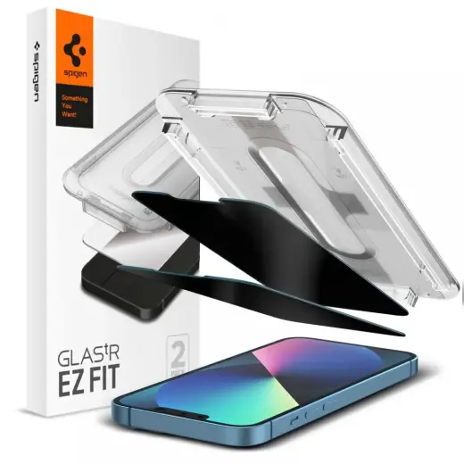 Spigen GLAS.TR EZ FIT tempered glass for iPhone 13 | iPhone 13 Pro privacy 2-pack