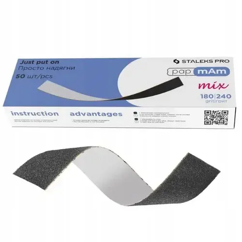 Staleks Expert Hrubost 180/240 Disposable Double-sided Files PapmAm Mix 50 Pieces
