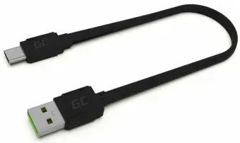 Green Cell GCmatte Ultra Charge data transfer and charging cable | USB-A to USB-C | 0.25m