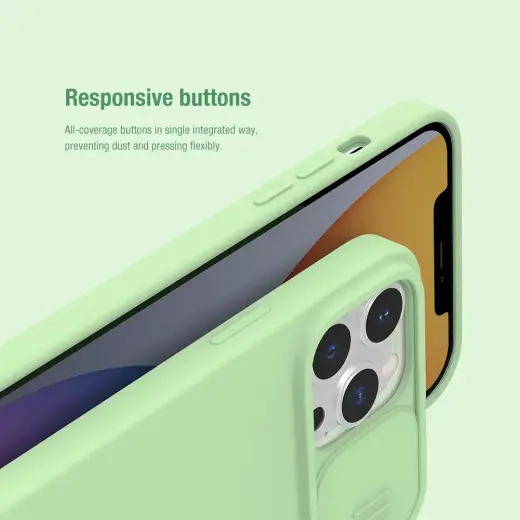 Nillkin CamShield Silky Magnetic Silicone Case for iPhone 13 Pro Max Mint Green