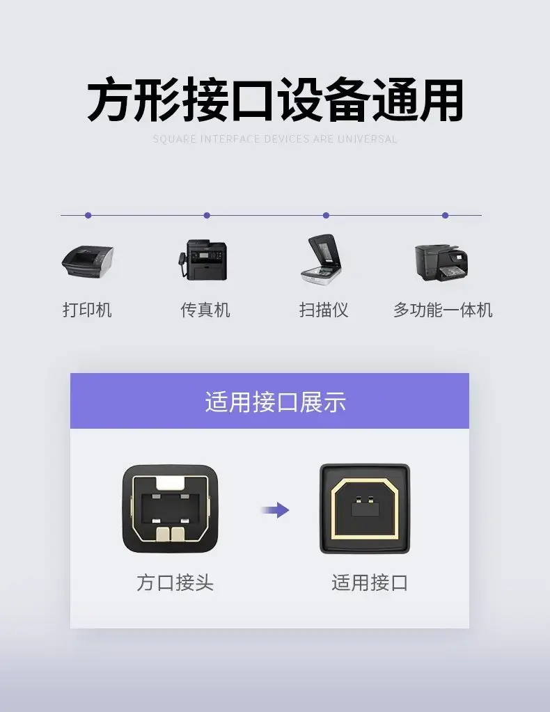 Ugreen USB Type B printer cable (male) - USB 2.0 (male) 480 Mbps 2 m black (US135 20847)