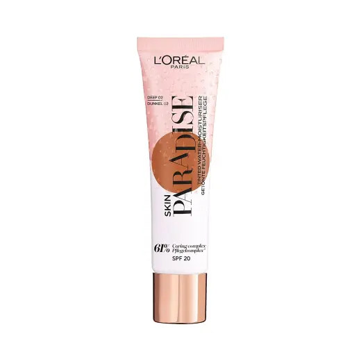 L'Oreal Paris, Skin Paradise, Aloe Vera, Hydrating, Water Cream, For Face, SPF 20, 02, Deep, 30 ml