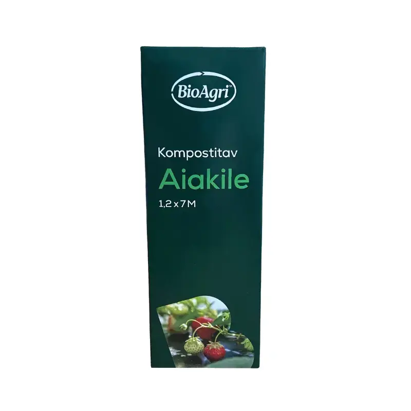 Dārza plēve kompostējama BioAgri Garden 1,2x7m 1–3 gadus veciem augiem 35mkr. melna