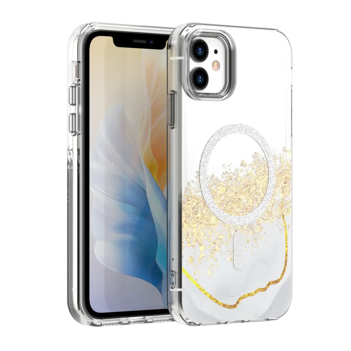 Epoxy Mag maciņš ar MagSafe atbalstu telefonam iPhone 11 balts