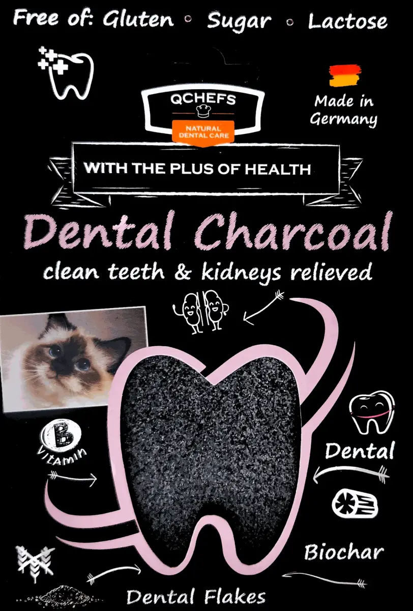QCHEFS Cat Treat with Activated Charcoal Dental Charcoal 70 g
