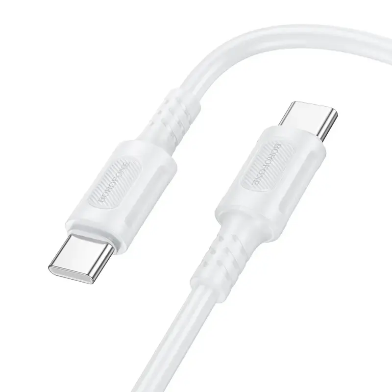 Borofone BX111 Feliz data transfer and charging cable | USB-C to USB-C | 60W | 1m | white