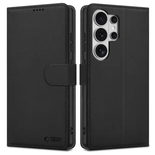 TECH-PROTECT wallet book type phone case for Samsung Galaxy S26 Ultra (S948) black