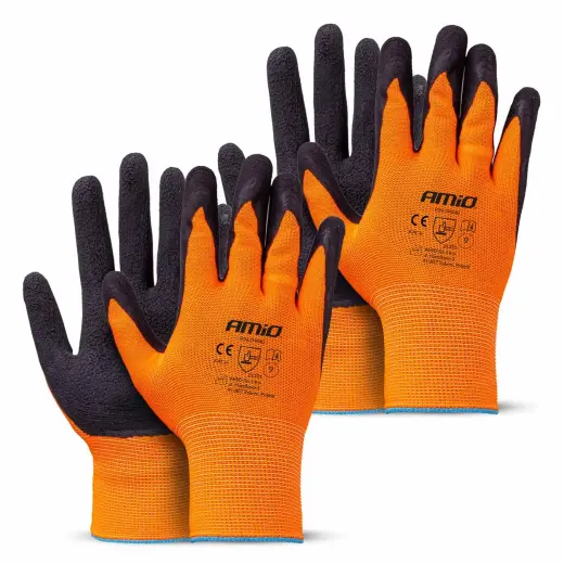 PE Latex foamsafety gloves 4 pcs Size 9 (2 pairs), 2132X AMIO-04640